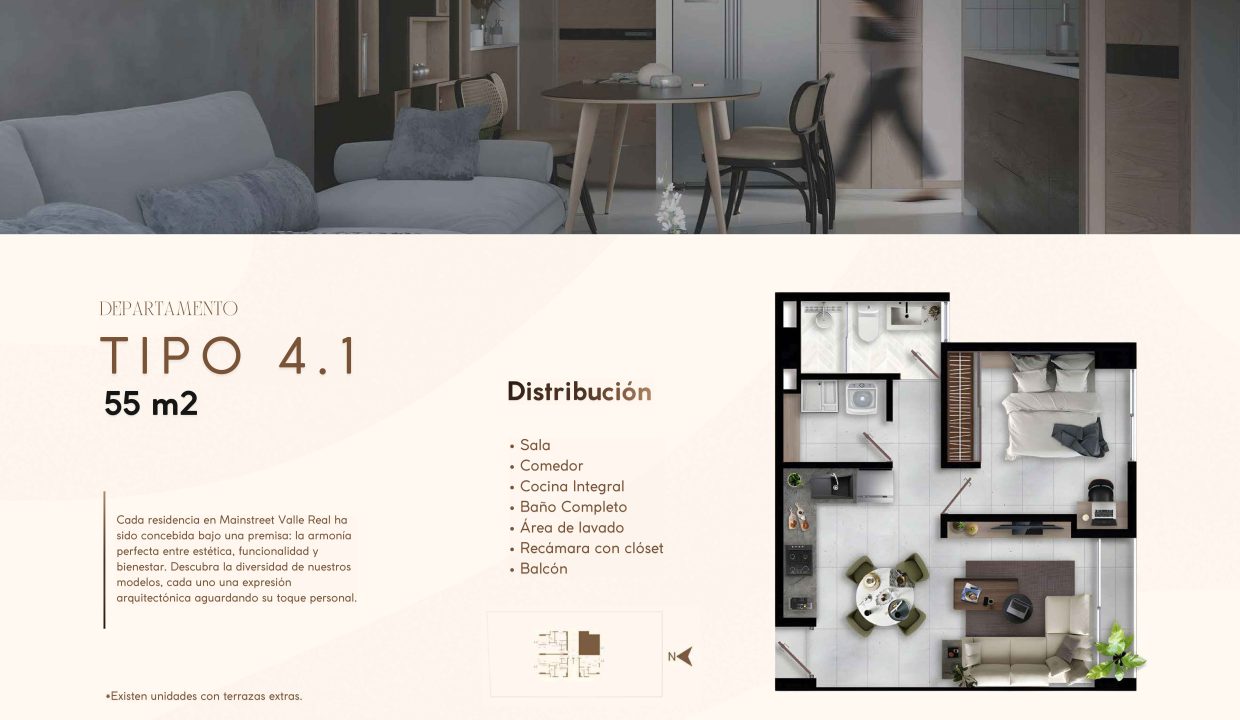 MAINSTREET-VALLE REAL_55m2DEPARTAMENTO 4.1