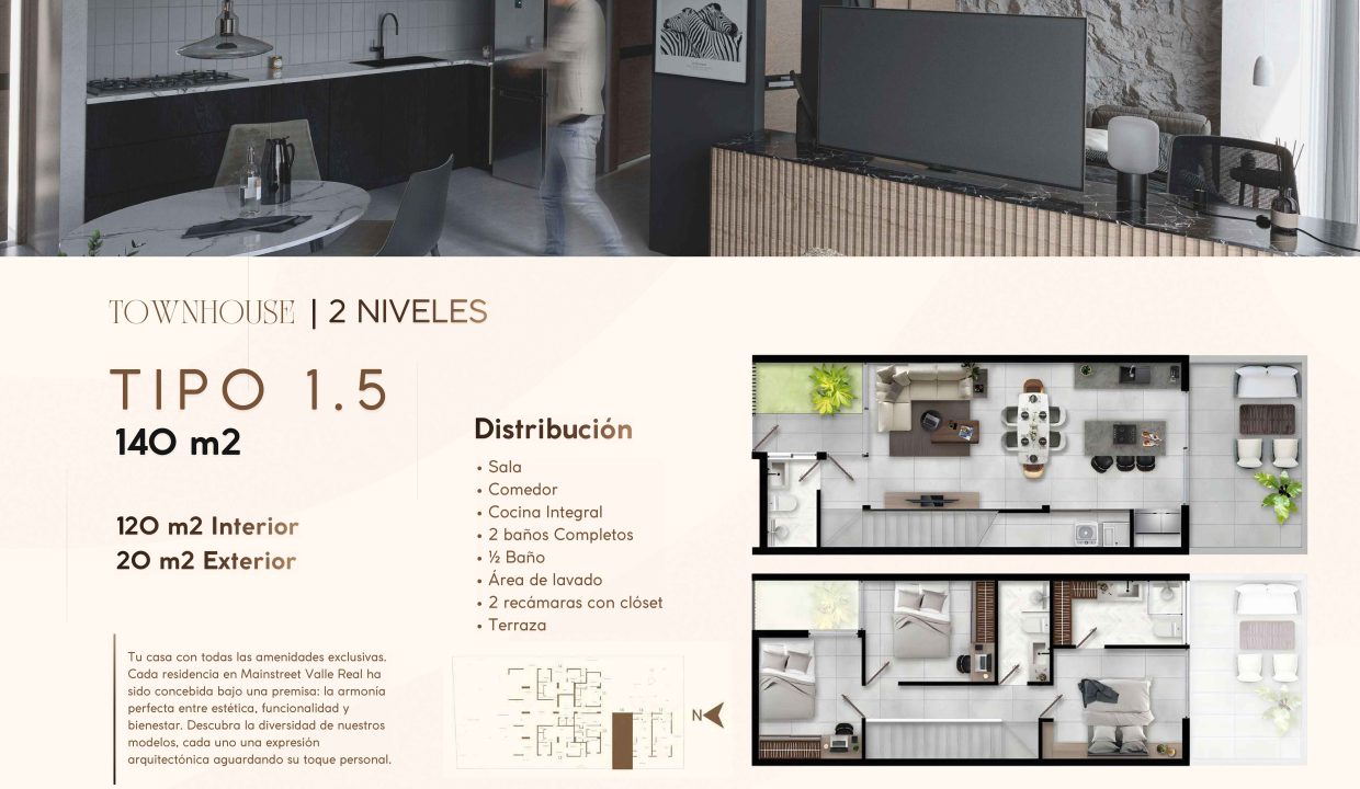 MAINSTREET-VALLE REAL_55m2_DEPARTAMENTO 1.5